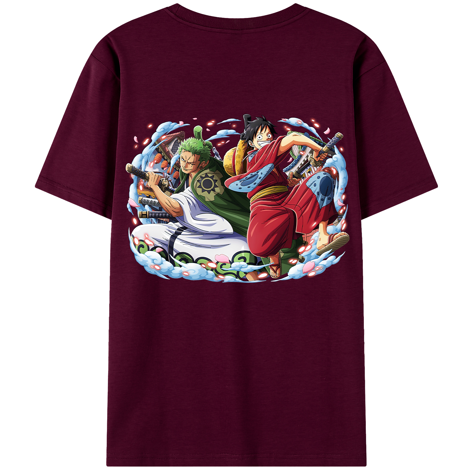 ワンピース モンキー・D・ルフィ ONE PIECE Monkey D. Luffy レディース半袖Tシャツ(バックプリント)